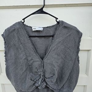 Zara Gray Sleeveless Top